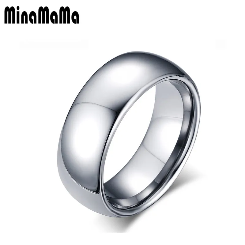 

Male Silver Color Ring Quality Steel Tungsten Carbide Ring Wedding Engagement Ring for Men jewelry