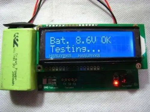 

M8 ESR meter - 1602 LCD Transistor Tester Capacitor Inductance Resistor NPN PNP Mosfet Digital Backlit LC Meter MOS PNP NPN