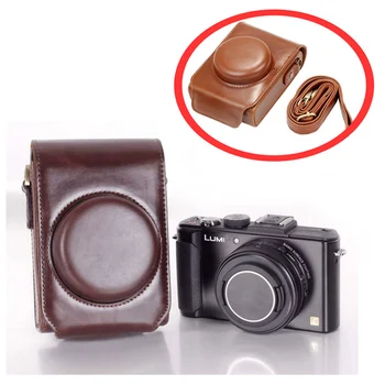 

Portable PU Leather Case camera bag cover for Panasonic LX7 LX5 LX3 LX10 LX15 Hard shell Shoulder bag