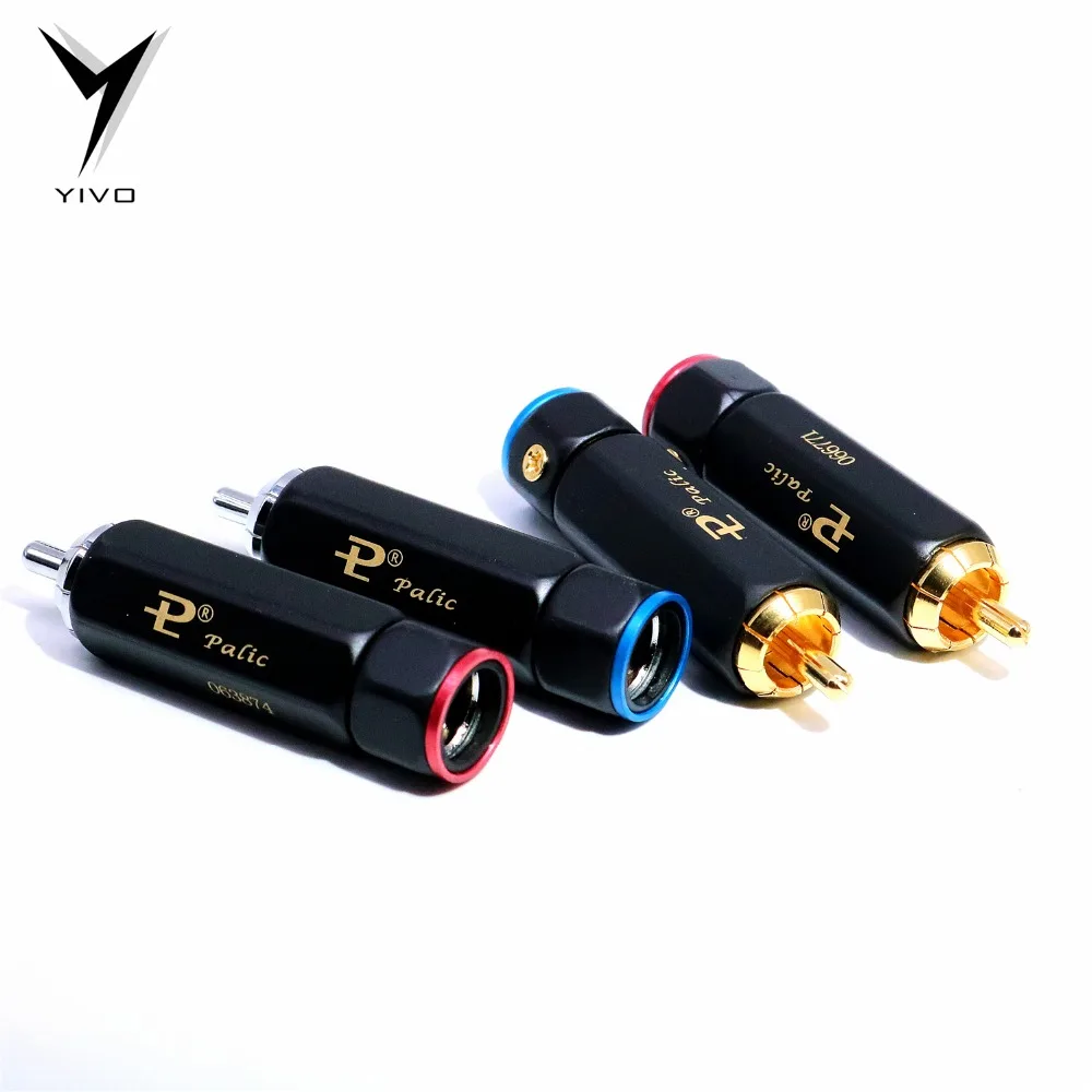 Banhado a Ouro Tomada de Áudio Jack para 4 Pces Yivo Hi-end Alta Fidelidade Não-soldagem Ródio Bronze 62% Cobre 9mm Macho Rca Conector Cabo 8 - Image 5