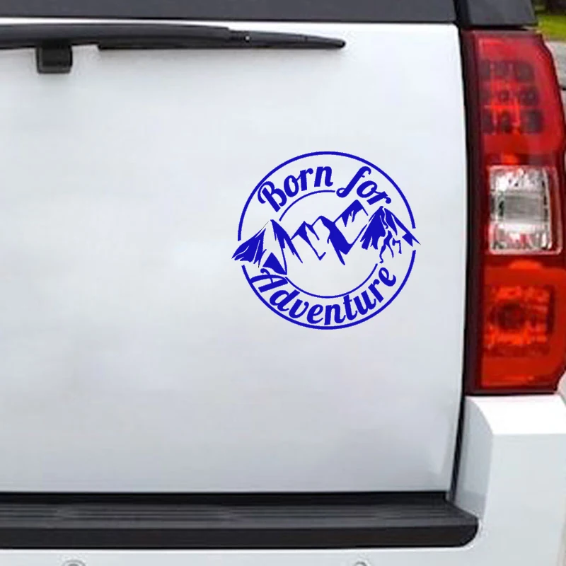 Born For Adventure Mountain Car Sticker Caravan Camper Motorcycle PET Decal
