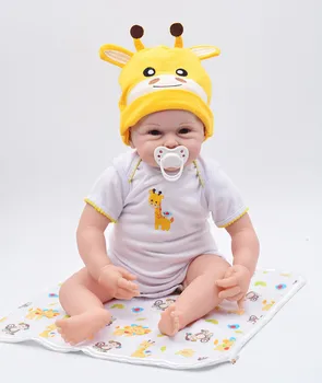 

22inch soft Silicone Reborn high quality Doll Toy Lifelike real looking toddlers Newborn Babies Doll Cute Birthday Gift for sale
