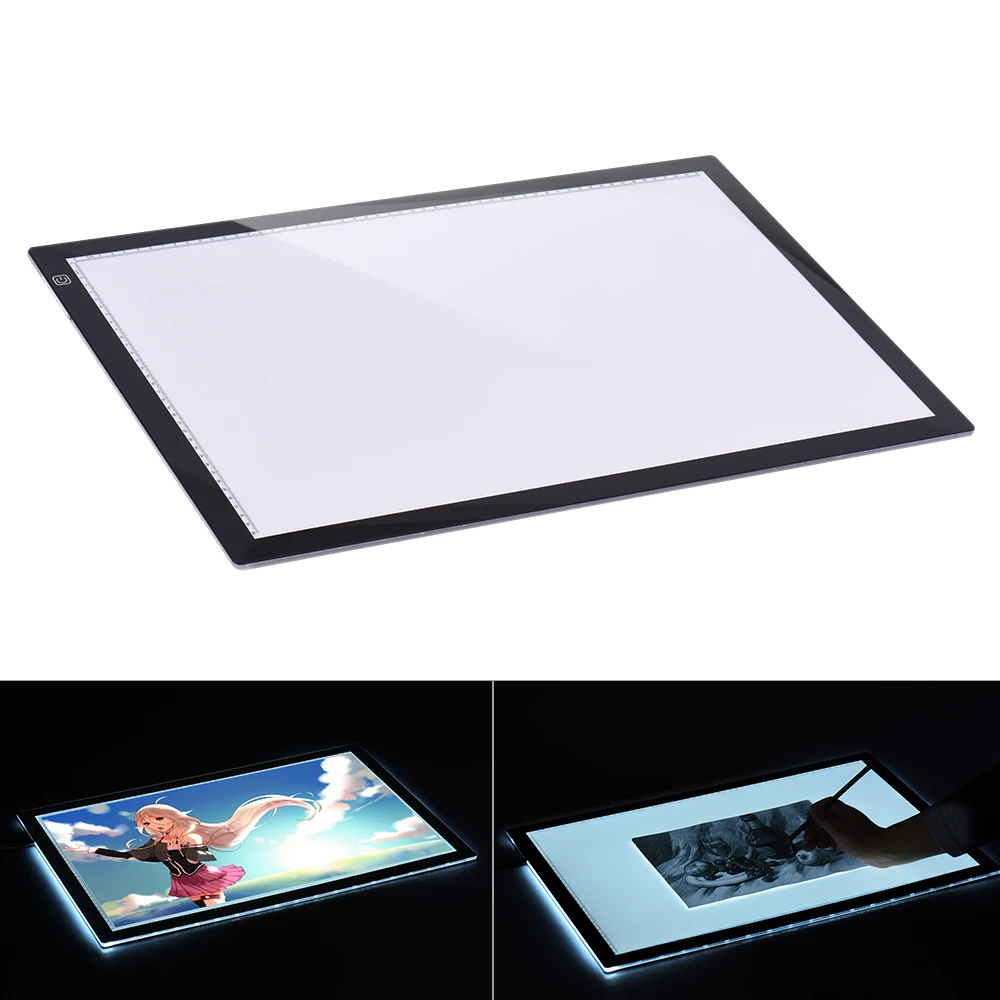 A2 26 Inci Led Artist Stensilan Board Tattoo Tracing Table Display