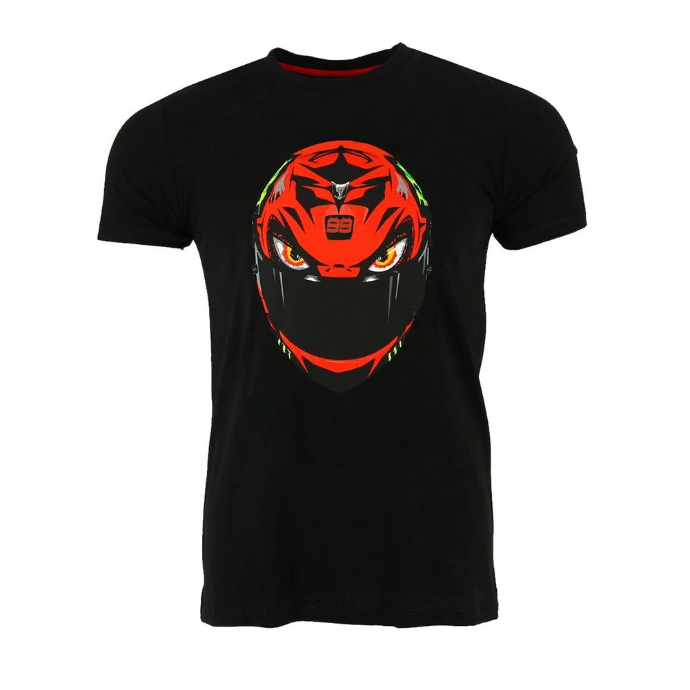 Jorge Lorenzo 99 Moto Racing GP Helmet T-shirt  Sports Motorcycle Riding Sports Men's Top Black