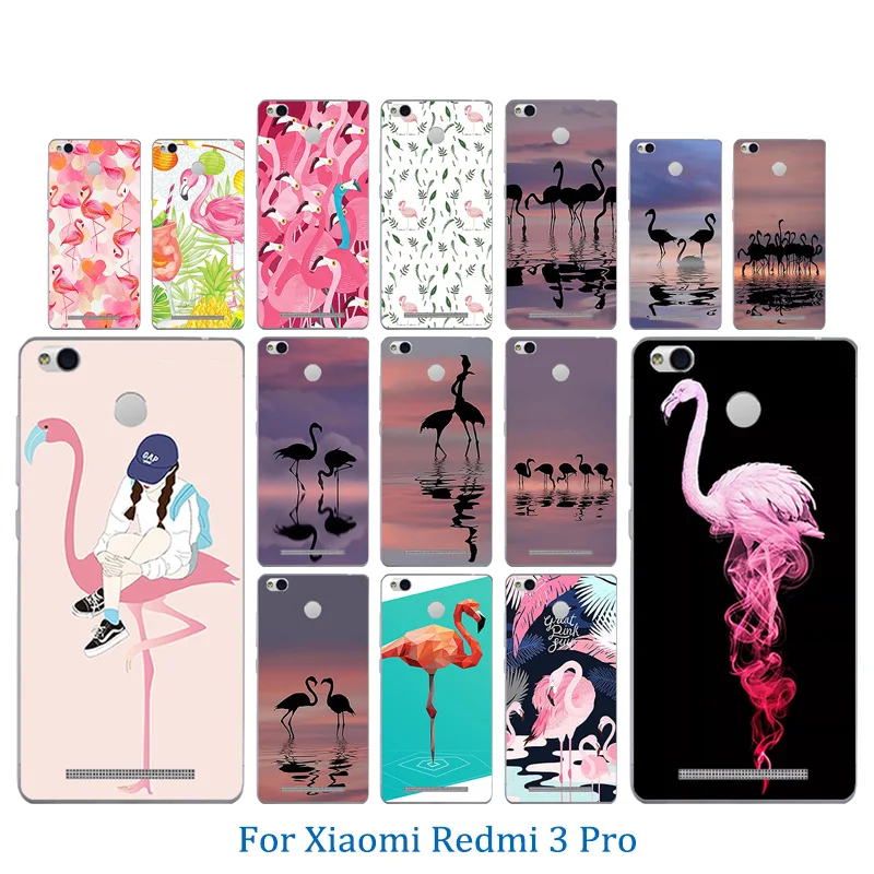 Чехол для телефона Xiaomi Redmi 3 Pro 3S с рисунком фламинго Мягкая силиконовая задняя