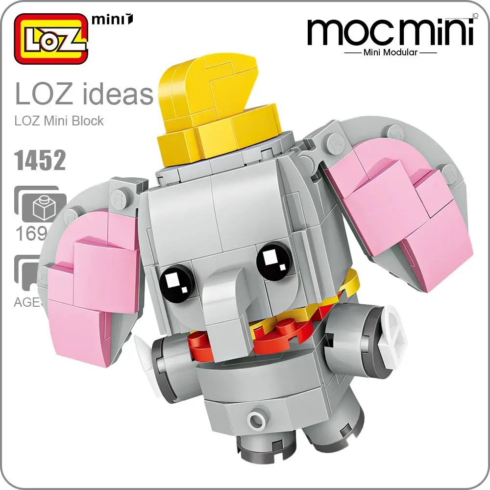 

LOZ Mini Blocks Figure Cartoon Animals Elephant Building Blocks Bricks for Children Toys Plastic Assembly Toys for Children 1452