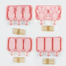 Силиконовая форма «Снеговик» мороженое бар производитель Медведь Коготь кубик льда желе форма лоток Овальный животное DIY Замороженные присоски Popside инструмент