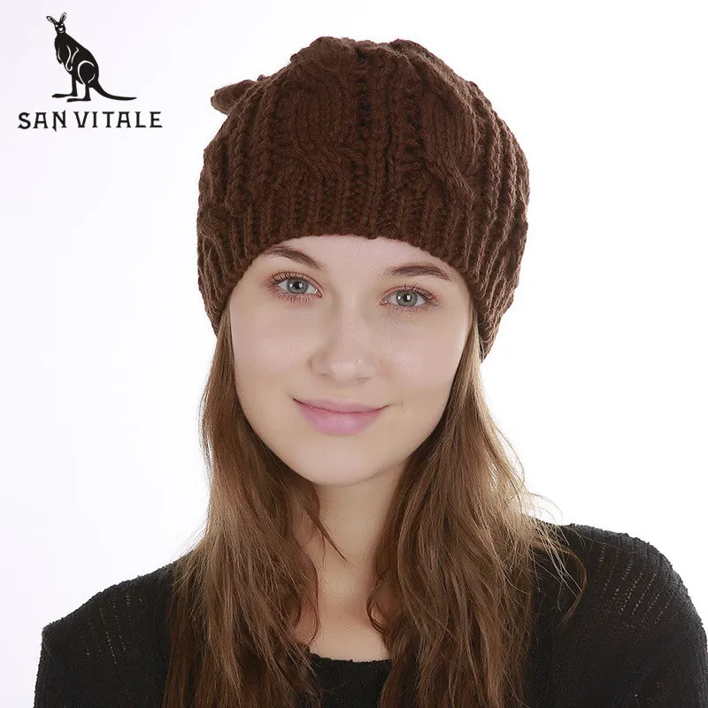 Skullies Beanies шапки женские зимние теплые от известного бренда Beanie 2018 модная