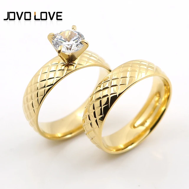 Memorable Gold Colors Wedding Rings For Women Men Special Carved Memorable Gold Colors Wedding Rings For Women Men Special Carved Pattern Round Anniversary
