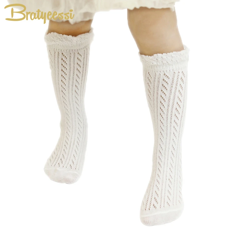 baby white knee high socks