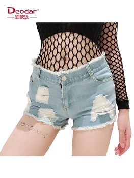 

Deodar Women Short Denim Shorts Womens Sexy Tassel Ripped Jeans Summer Large Size Denim Shorts szorty damskie spodenki women