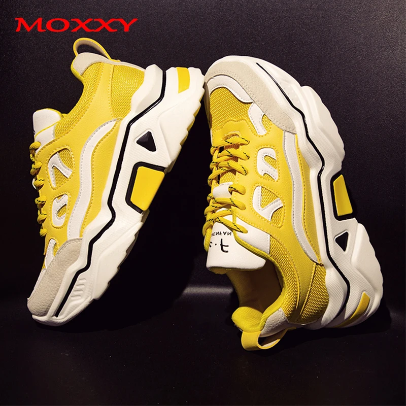 Fashion Brand Yellow Sneakers Women Shoes Female basket femme Dad Chunky Sneakers Designer Trainers Casual Shoes chaussures