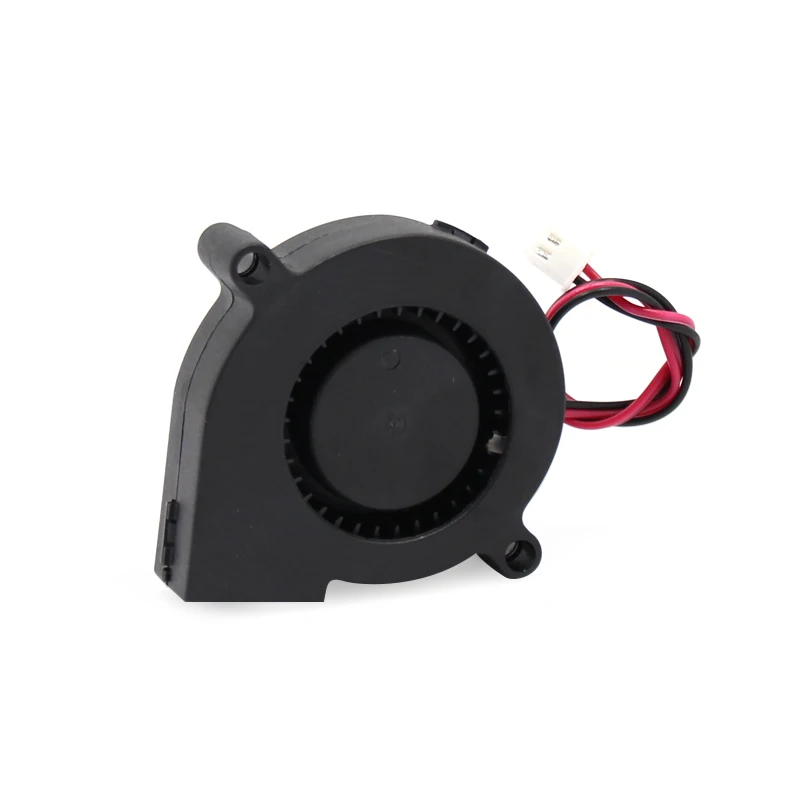 fan 12v ender 3 fan 50mm blower fan 2 pin 3d printer parts 5015 50*50*15mm - Цвет: Черный