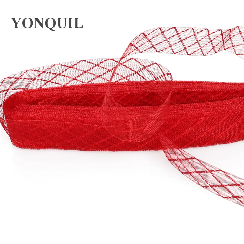 Cores de Largura Material de Náilon Crinoline Crina Malha Flexível Millinery Guarnição Fazer no Chapéu Fascinator 100 Jarda - Lote 12 4.5cm 15 High Quality Casamentos e Eventos