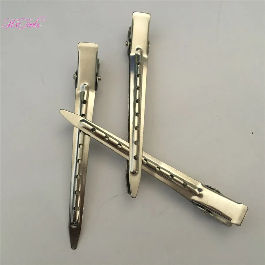 Hairdresser Clips Sectional Hair Clips 10pCS HairPins Stainless Steel Hair extension Section Hair Salon Clips 9.0cm long image_2