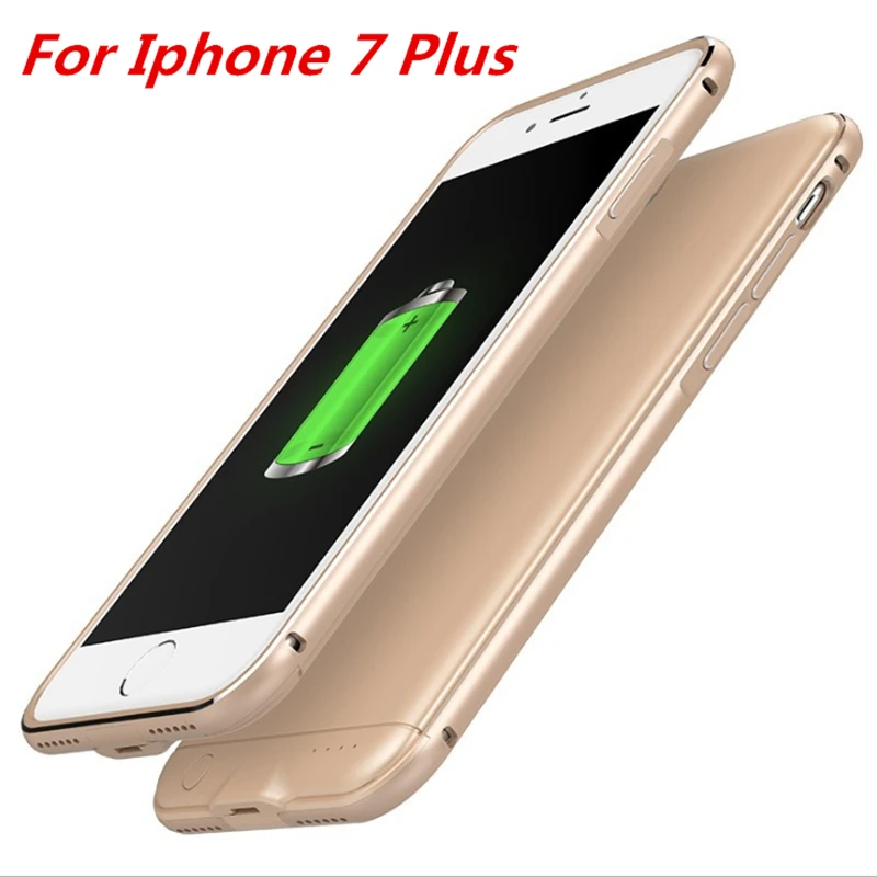 

For Iphone 7 Plus Battery Case 4000Mah Metal Shell Charger Cover Smart Power Bank For Iphone 7 Plus Battery Case 5.5 Inch