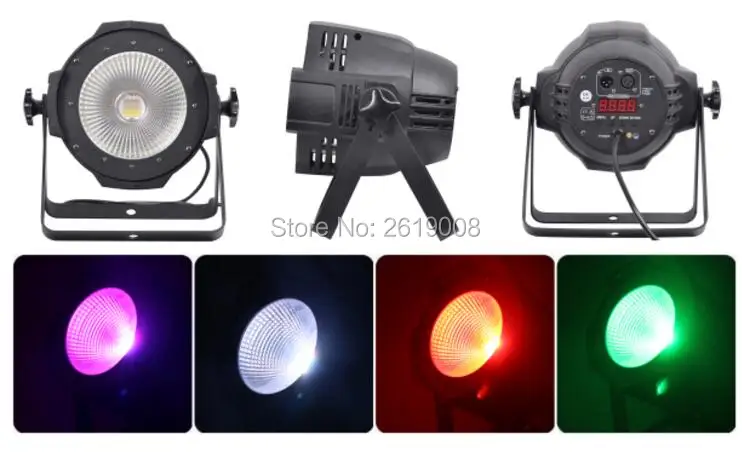 

8pcs/lot with barn door cob led light RGBW 4in1 100w cob led par can dmx led cob par light
