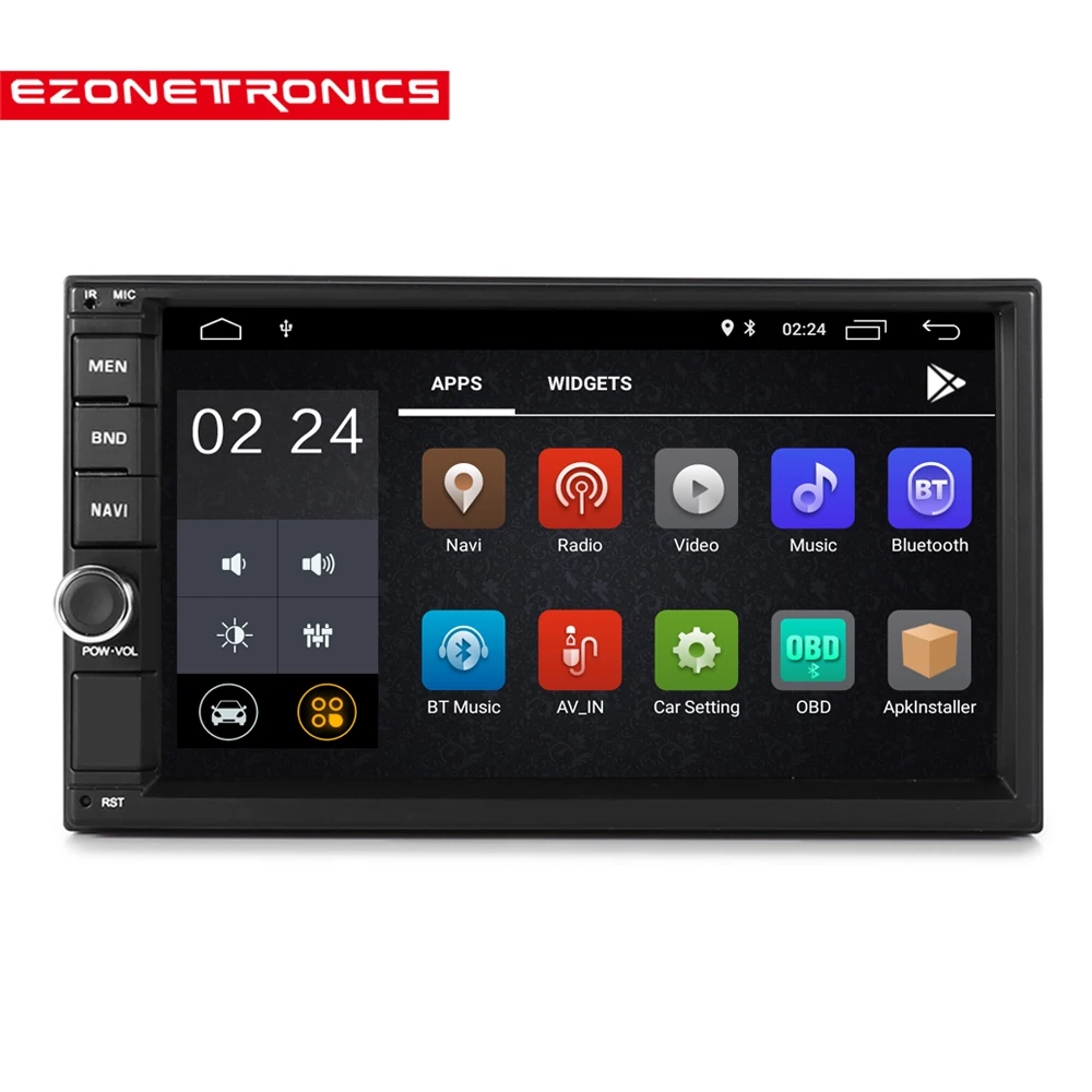 

2 Din Android 6.0/8.0Car Radio Stereo 1024*600 Universal Car Player GPS Navigation Wifi Bluetooth Colorful lights remote control