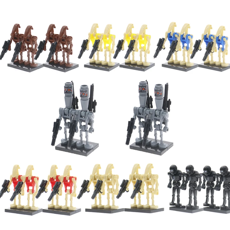 Звездные войны Боевой Дроид C3-PO IG-88 RO-GR Модель Набор Legoingly строительные блоки