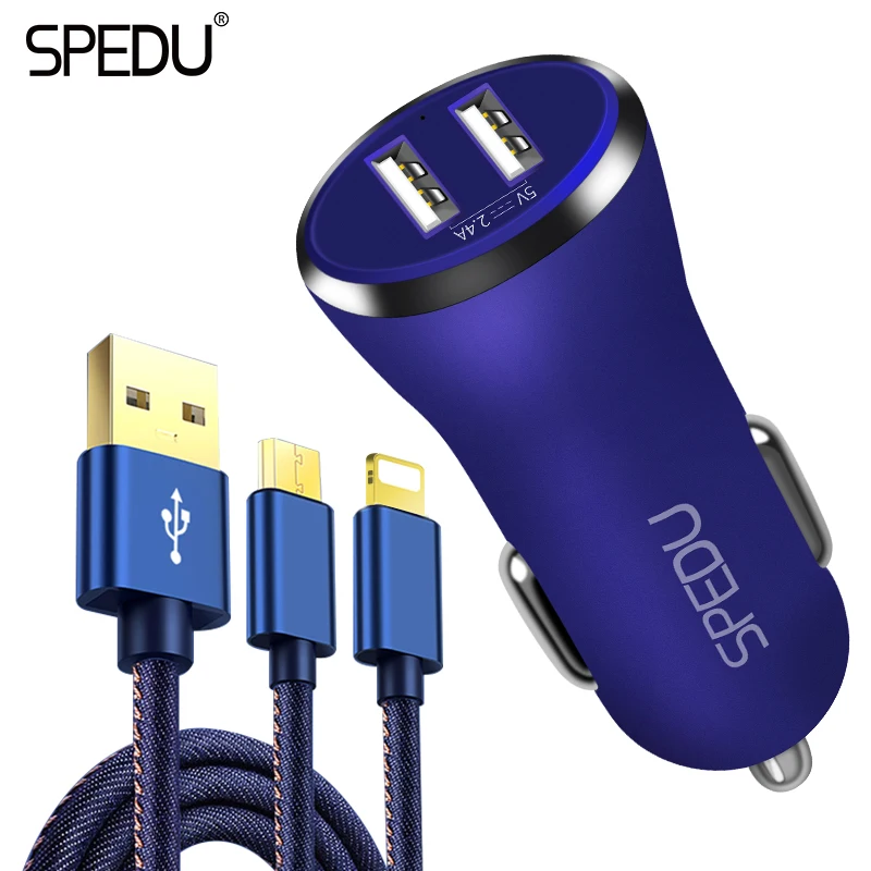 Car Charger, SPEDU Dual USB Car Charger For Samsung galaxy S8 iphone 7
