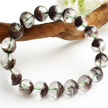 

Only One 11mm Natural Stone Genuine Red Phantom Quartz Round Loose Beads Fashion Jewelry Women Charms Crystal Stretch Bracelets