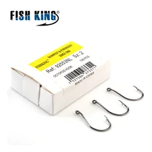 Рыбий король руки рыболовные крючки рыболовный крючок с заусенцем 100 шт./лот приманка Мормышка высокие крючки из углеродистой стали Карп рыболовные принадлежности PESCA