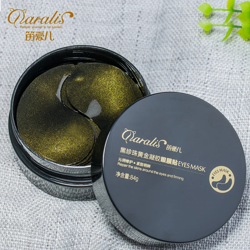 Продажа Черный жемчуг Золотой Коллагеновая Маска Для Глаз 60 шт. гель патчи морщин глаз снятие сумок темные круги нестареющий для кожи лица стельки