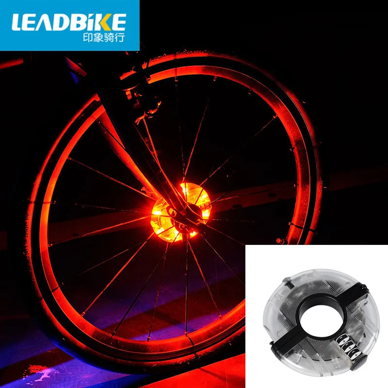 Leadbike 2016 New Bicycle Cycling Hubs Light Bike Front/Tail Light Led Spoke Wheel Warning Light Waterproof Bike Accessories