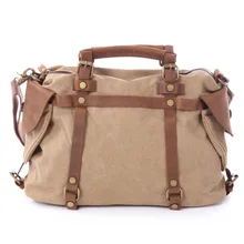 Free shipping Genuine leather patchwork canvas bag crazy horse leather women’s canvas bag canvas bag one shoulder cross-body bag