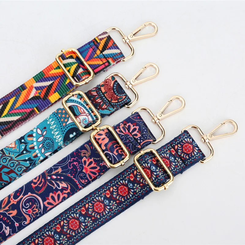

New handbags strap plaid design national black buckle canvas bag straps new trendy easy holding shoulder straps