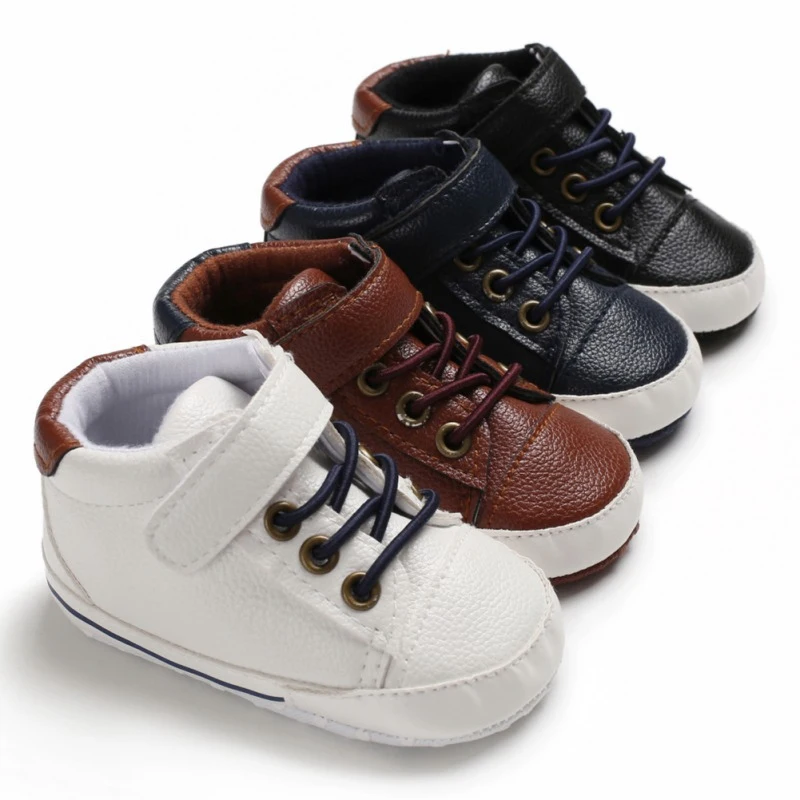 

PU Toddler Baby Boys Shoes Spring Breathable First Walkers Anti-Slip Toddler Shoes Sneakers Toddler Soft Soled Boy Shoes