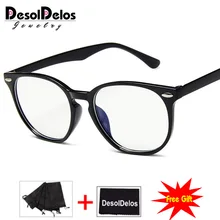 Женские очки оправа мужские анти синие легкие очки оправа винтажные круглые прозрачные линзы очки Оптические очки оправа