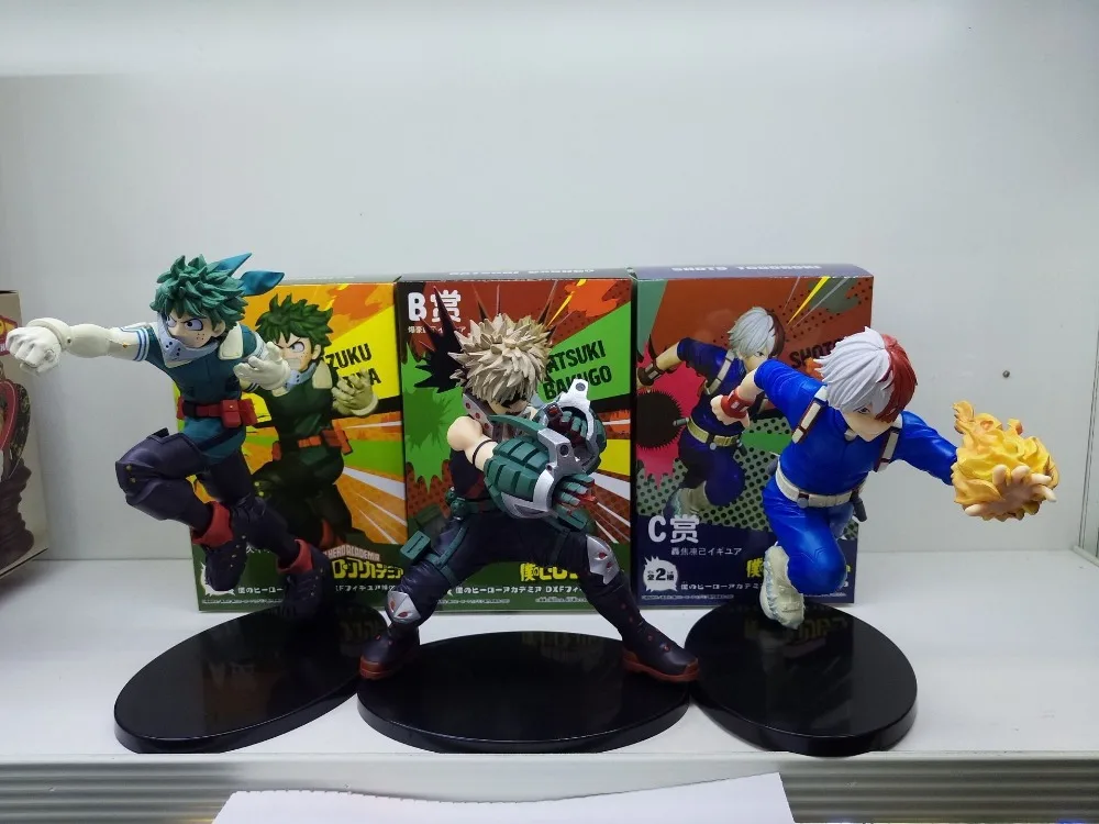 Аниме My Hero academic Ichiban Kuji Midoriya Izuku Bakugou Katsuki Todoroki Shoto ПВХ Фигурки Коллекционная модель