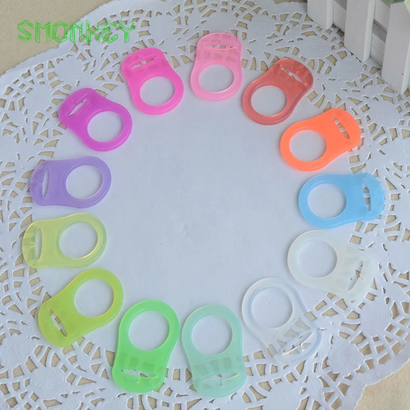 BPA free Color Silicone Baby Mam Pacifier Adapter Rings for NUK nipple Dummy Pacifier Holder Clip