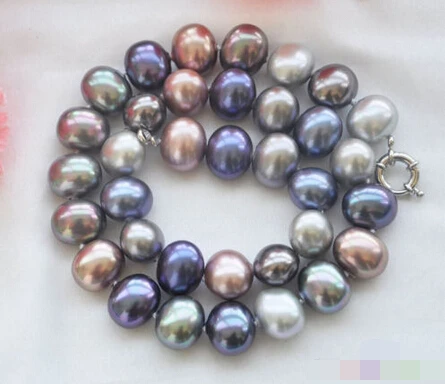 

1087 multicolor egg SOUTH SEA SHELL PEARL NECKLACE