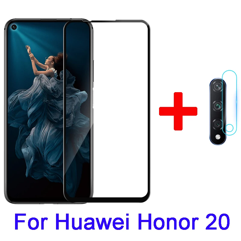 Стекло для камеры 2 в 1 Huawei Honor 20 закаленное стекло протектор экрана на Защитное Pro