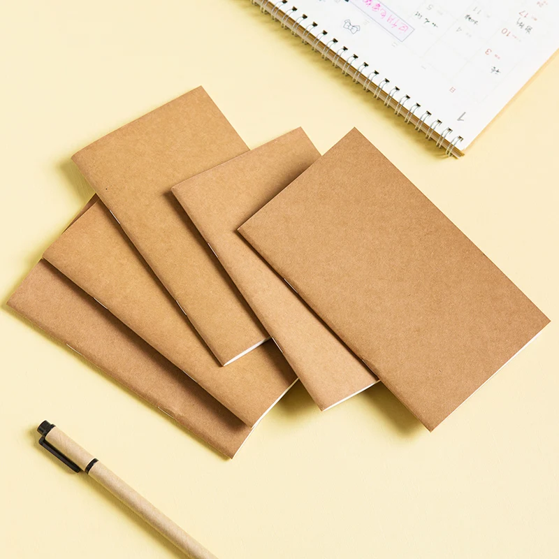1Pcs Cowhide Paper Notebook Blank Notepad Book Vintage Soft Copybook Daily Memos Kraft Cover Journal Notebook 1Pcs Cowhide Paper Notebook Blank Notepad Book Vintage Soft Copybook Daily Memos Kraft Cover Journal Notebook