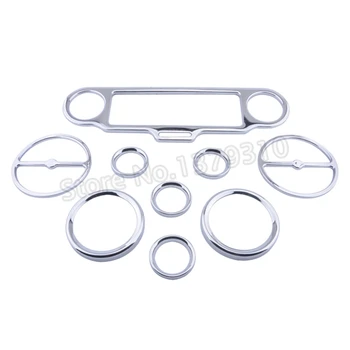

Motorcycle Stereo Accent Speaker Speedometer Trim Ring Set For Harley Touring Electra Street Tri Glide 1996-2013