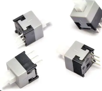 

1000PCS 8.5X8.5mm 6Pin Push Tactile Power Micro Switch Self lock On/Off button Latching switch