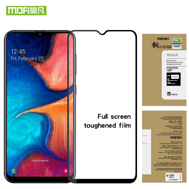 

MOFi For Samsung Galaxy A20E A20 glass tempered 3D full cover screen protector For Samsung Galaxy A10 glass protective film