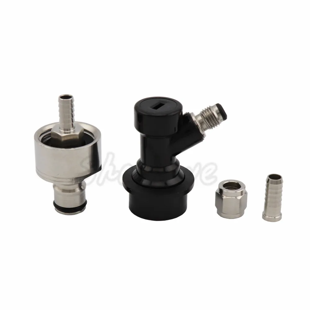 Home brewing Stainless Steel Carbonation Cap Carbonator-Liquid & Gas Ball Lock Disconnect -14Barb with Swivel Nut (9)