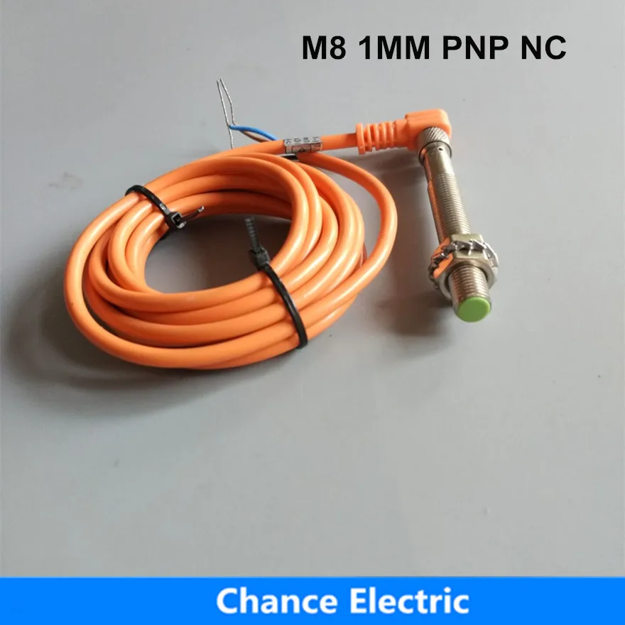 

Free shipping M8 1mm PNP NC flush type inductive proximity sensor switch with bend sensor connector (IM8-1-DPB-C)