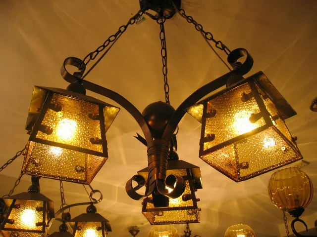 Модный античный подвесной светильник из кованого железа с 3 головками для гостиной, светильник для столовой, Подвесная лампа