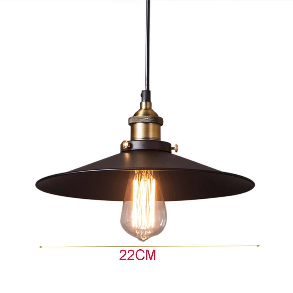 

HGhomeart Retro E27 Led Pendant Lights Luminaria Industrial Style American Country Dining 22CM Room Pendant Lamp