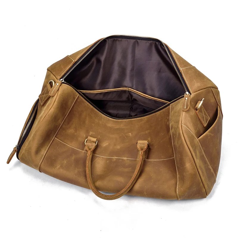 Pockets Show and Large Capacity of Leather Bag