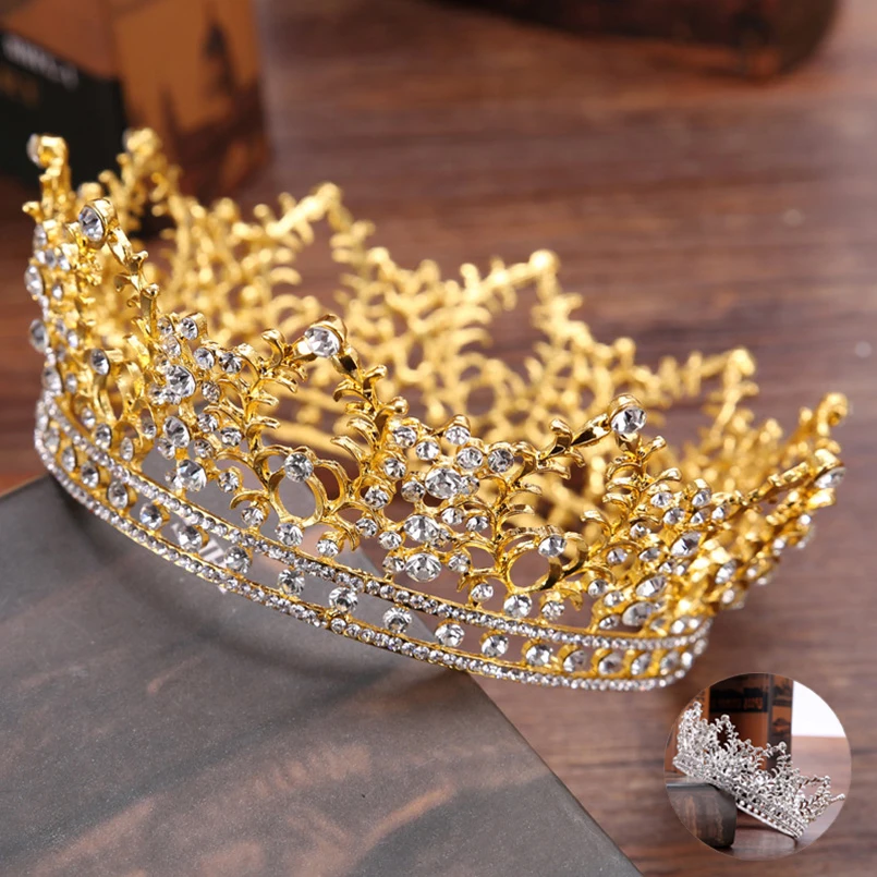 

Silver and Gold Color Leaf Crystal Pearl Crown Wedding Hair Accessories Bridal Party Jewelry Women Wedding Tiaras SP0012