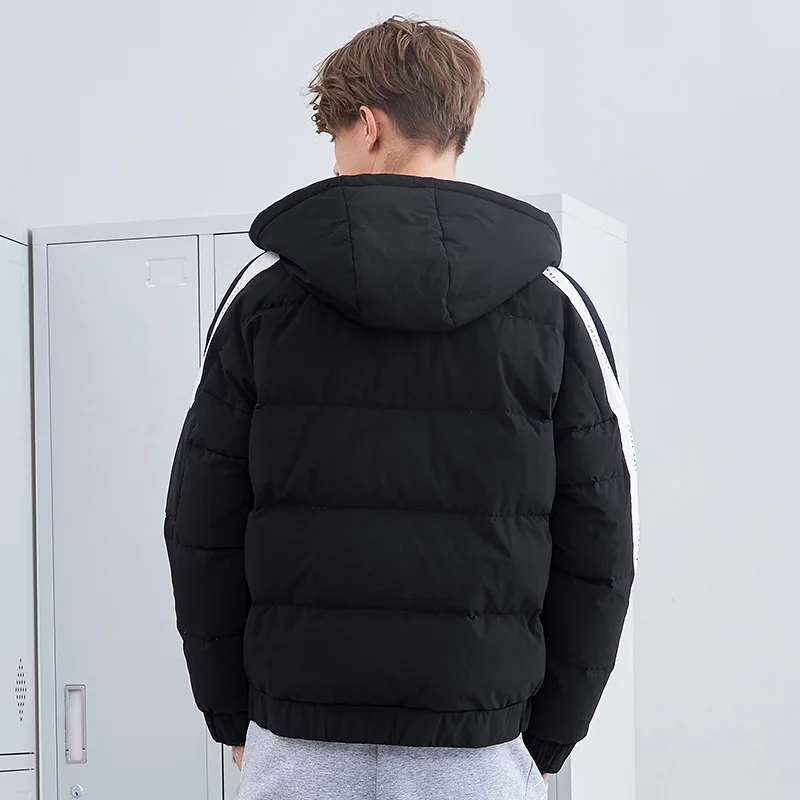 Пионерский лагерь дутая куртка модная полосатая мужская пуховая куртка брендовая одежда зимнее пуховое пальто мужской карман на молнии AYR801429