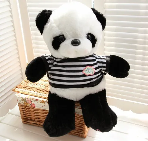 

small size soft panda toy cute plush stripe coat panda doll about 50cm 2720