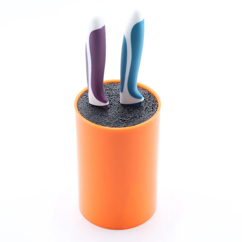 Цилиндрическая стойка для хранения инструментов Держатель ножей Съемный держатель ножей режущий ящик для хранения инструментов аксессуары для дома - Цвет: OR