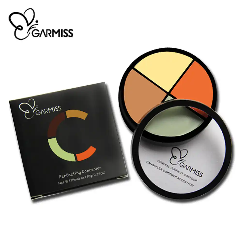 4 cores 10g Fundação Make Up Base Corretivo Líquido Rosto Brilho Líquido Creme Paleta de Contorno Do Rosto Creme Clarear A Longo duradoura